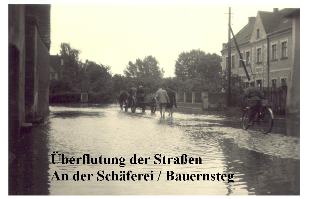Überflutung der Straßen Ander Schäferei / Bauernsteg